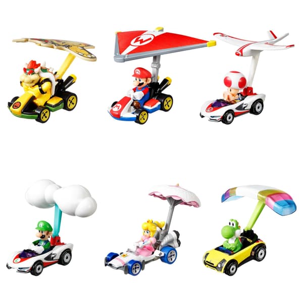 HOT WHEELS SUPER MARIO GLIDER TOY CAR GVD34