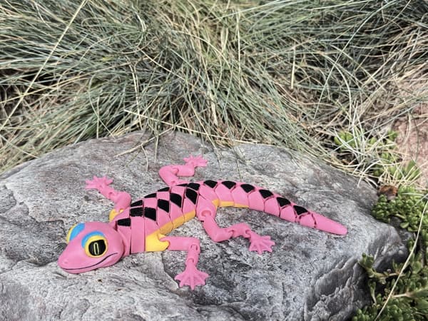 Namibian Palm Gecko 3D – segmented, movable figurine, terrarium decoration