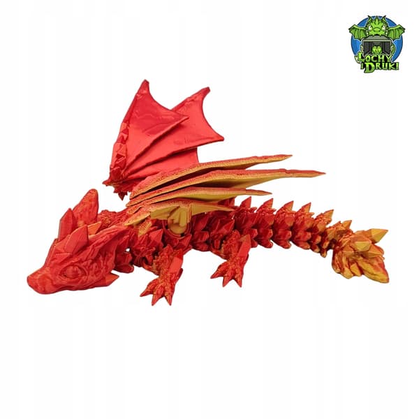 Crystal Winged Dragon – Articulated 3D Model: Dungeons and Dragons – Fire