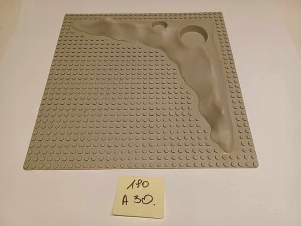 190A30. LEGO thin building plate 32x32, damaged, 3D, 3947