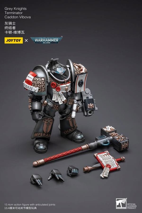 Grey Knights Terminator Caddon Vibova Warhammer 40k 1/18 Scale Figure, 13 cm