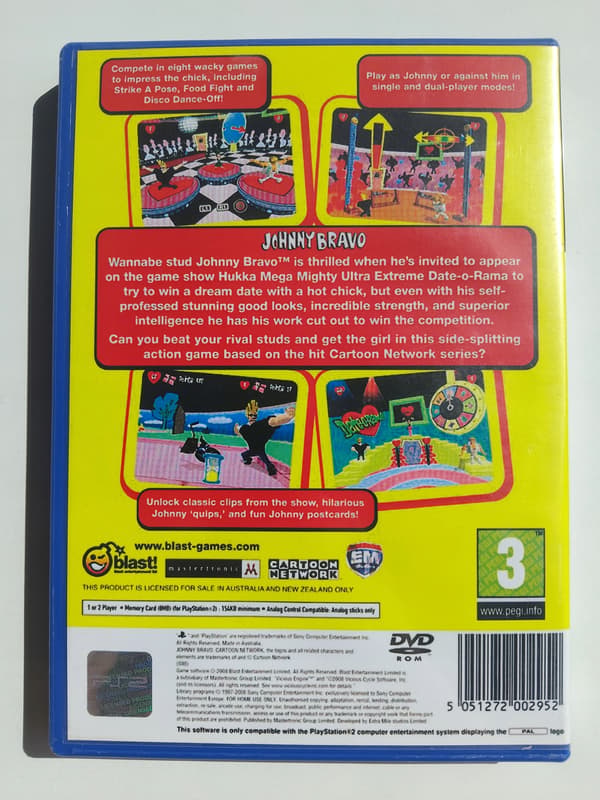 JOHNNY BRAVO PS2 PAL ENG UNIQUE