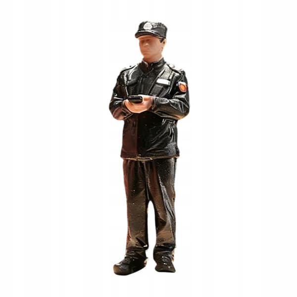 1/64 Scale Security Guard Figure – Mini People for a DIY Doll’s House Project