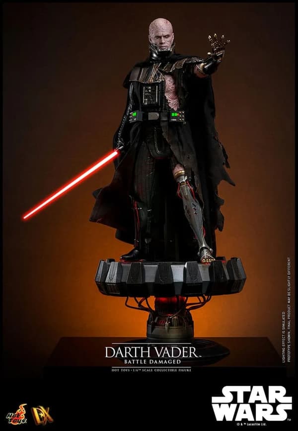 Darth Vader Battle-Damaged Star Wars 1/6 Scale Figure, 35 cm