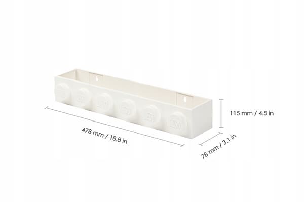 LEGO LONG SHELF, BRICK 6, WHITE 41121735