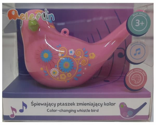 COLOUR-CHANGING SINGING BIRD – pink