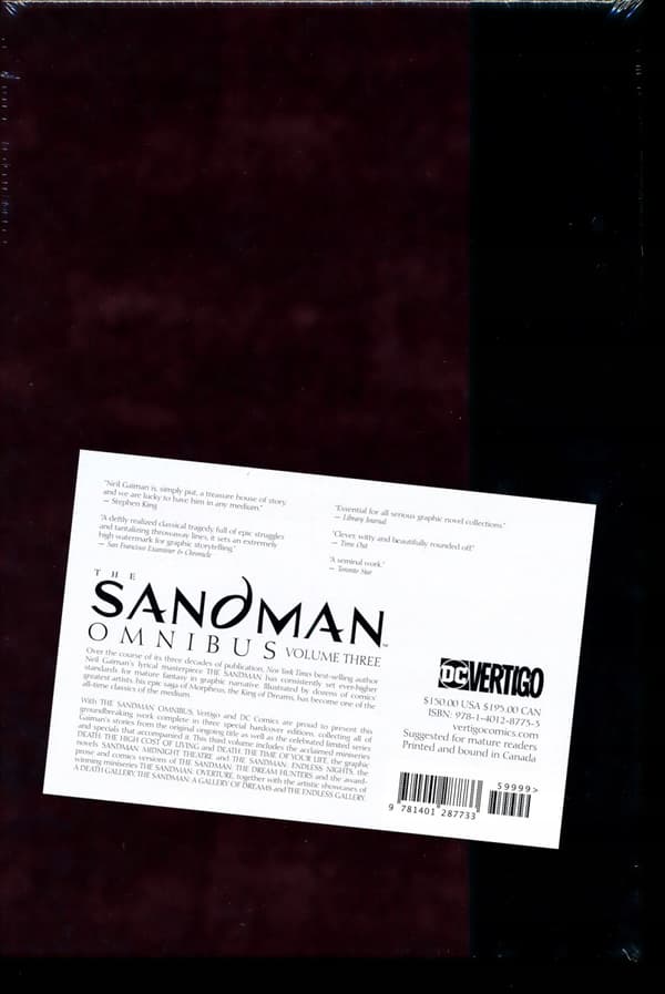 SANDMAN OMNIBUS VOL 03 HC