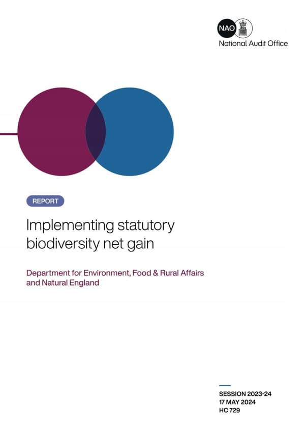 Audit Office, National Implementing Statutory Biodiversity Net Gain