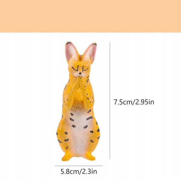 ORANGE PLASTIC CAT FIGURINE FOR HOME DECORATION