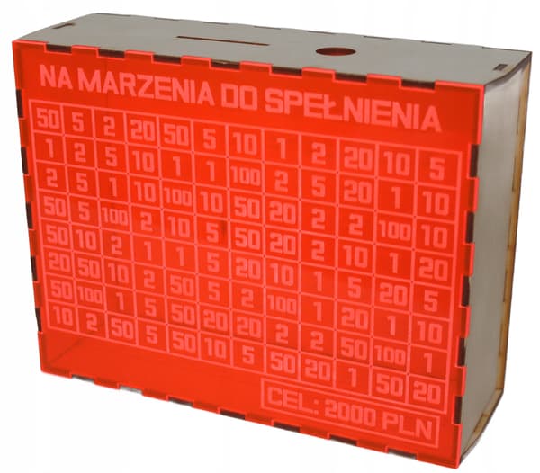 Personalised ‘Challenge’ Money Box, fluorescent