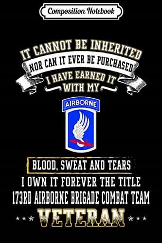 Composition Notebook: 173rd Airborne Brigade Combat Team Veteran’s Journal/