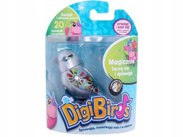 Silverlit DigiBirds Sylvain Dumel Singing Bird figurine, grey