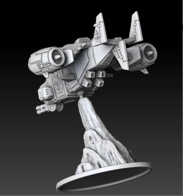 Silver Wardens Accipiter Assault Craft – a replacement model for board games/D&D/GURPS
