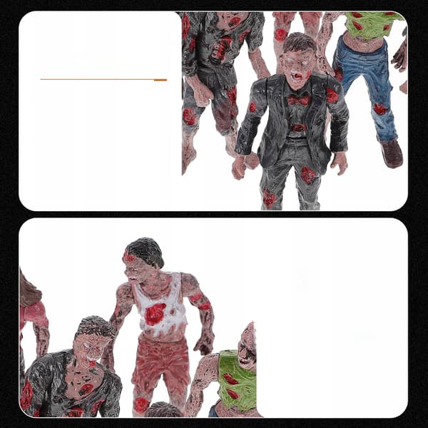 6 ZOMBIES MADE FROM HIGH-QUALITY PLASTIC – TOY FIGURINES