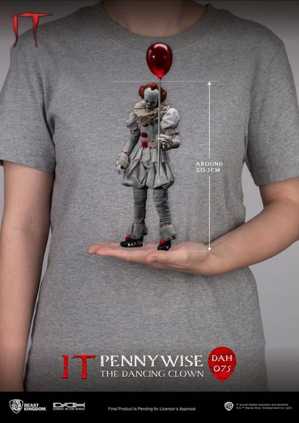 Pennywise from Stephen King’s *It* – Dynamic 8ction Heroes 1/9 Scale Figure, 21 cm