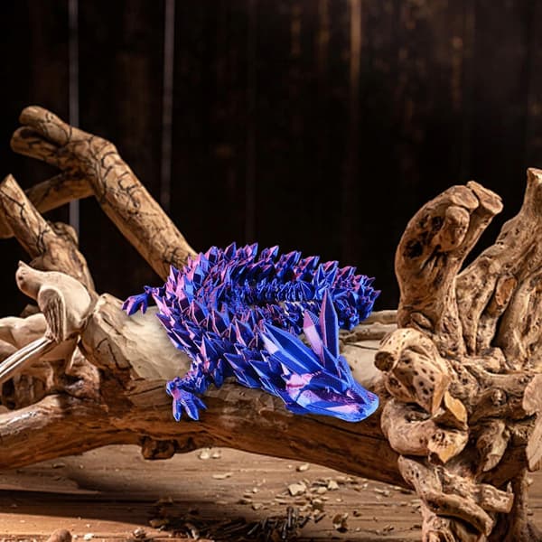Mini Dragon Egg – blue and purple, 3D-printed, 30 cm