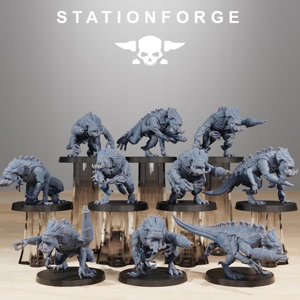 Xenarid Infantry x10 – Station Forge – 3D print