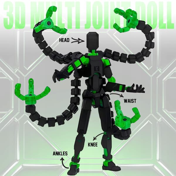 PLUSHCEWT T13 Action Figure with Interchangeable Limbs and Accessories