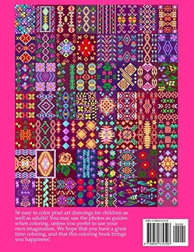 Pixel Art Patterns Colouring Book 4
