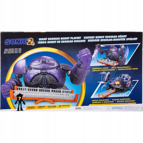 SONIC THE HEDGEHOG JAKKS PACIFIC SUPER SONIC VS GIANT EGGMAN ROBOT PLAYSET