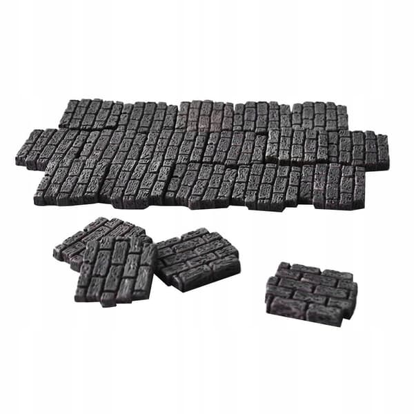 20-piece set: Cyan Fortress Model, Brick Miniatures, Sand, Tabletop Scene, Accessory Sets
