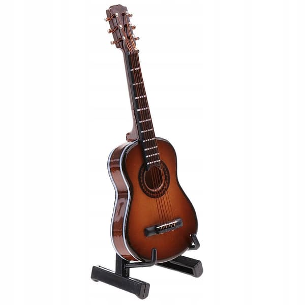 1/6 Wood classical guitar with a support box for the B-shape headstock, as described
