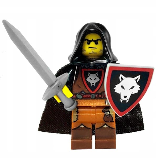 LEGO Castle – Wolfpack Commander + hood + sword + shield! (Wolfpack)