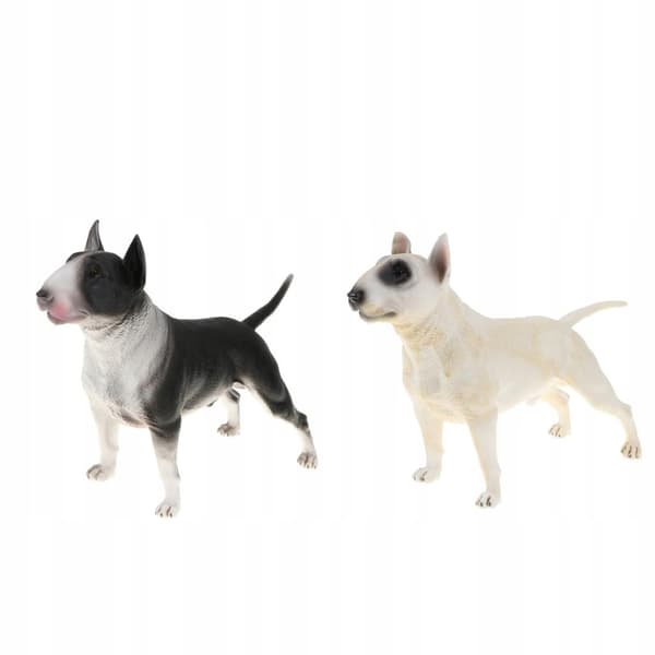 Plastic Bull Terrier Action Figure – Pet Dog Model