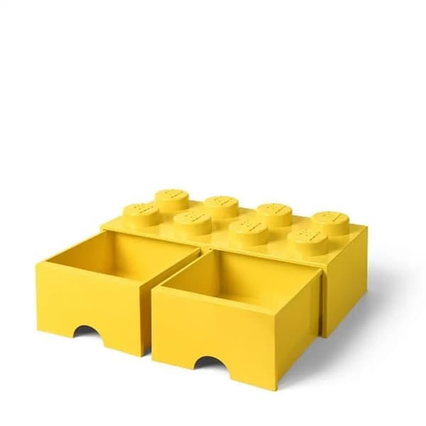 Lego Brick Drawer 8 yellow block storage box with drawers
