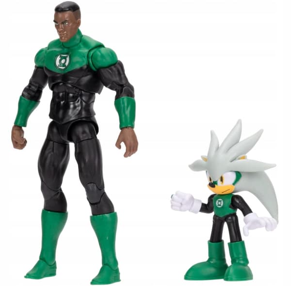 SONIC x DC SILVER & GREEN LANTERN FIGURE SET Collectable figure
