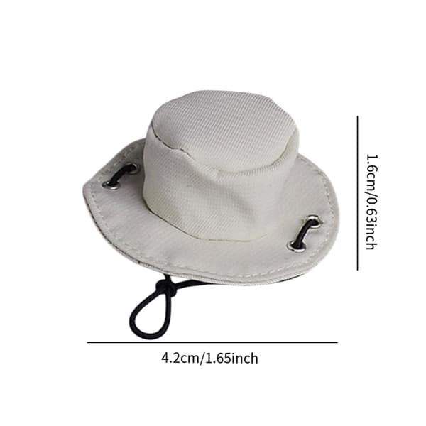 1/12 Mini cowboy hat – Model Doll Toy Props – Mini Western Hat – Mini Hat – White