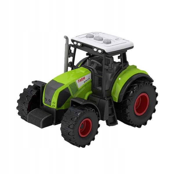 A tractor with sound and lights, featuring a sidetrack and accessories