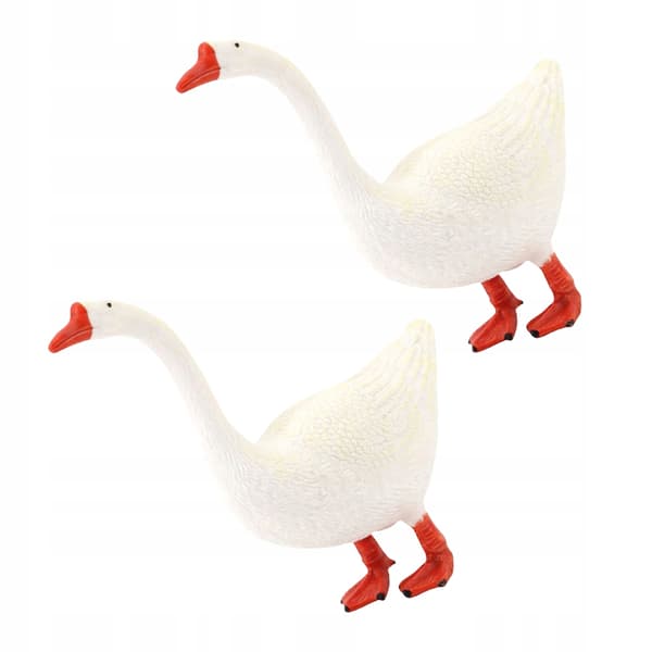2 COLLECTOR’S ITEMS: MINI PLASTIC DECORATIVE GEESE