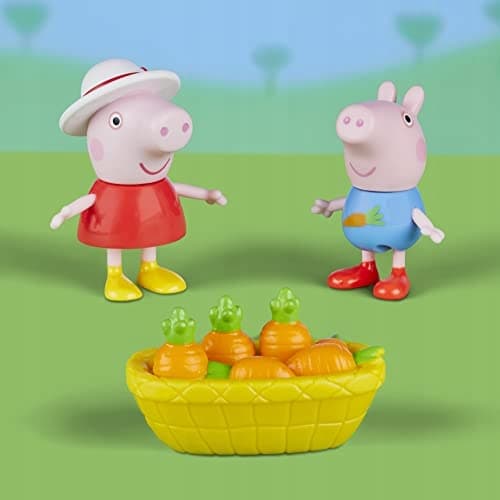 F3767 PEPPA PIG GARDEN SET + 2x FIGURINES BROWN BOX