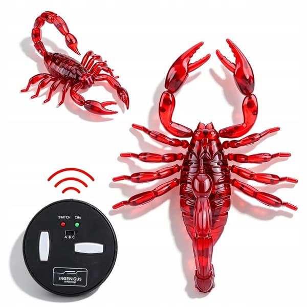 REMOTE-CONTROLLED IR 30M SCORPION – REALISTIC, LIGHT-UP, 3-CHANNEL, RED