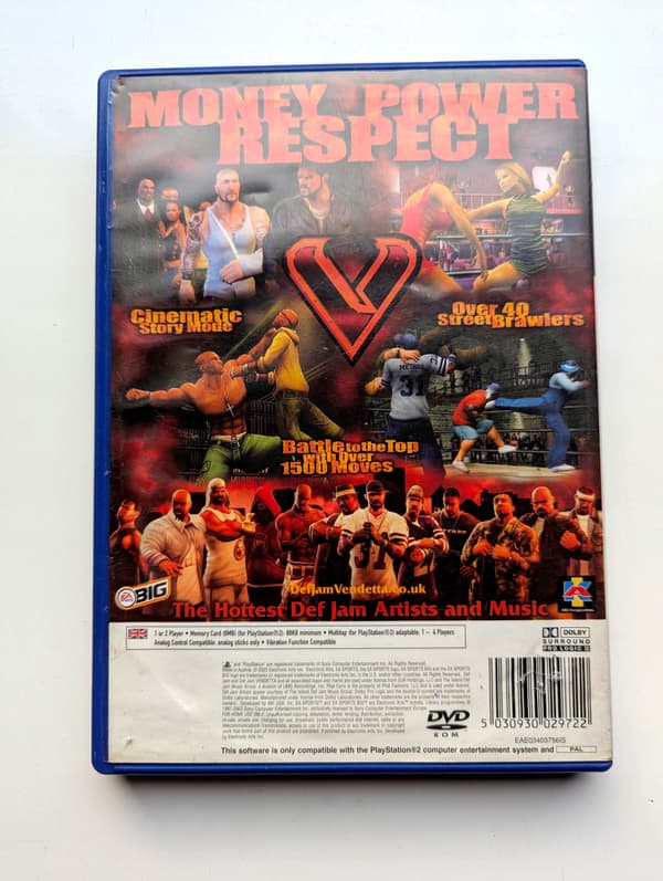 *** DEF JAM VENDETTA PLAYSTATION 2 PS2 PSX *** 3AAA