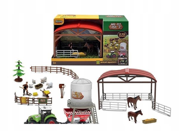 FARM SET WITH TRACTOR 49EL [FIGURINE]