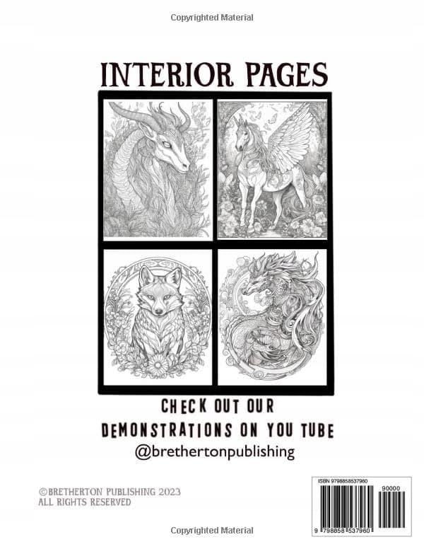 Mythical beasts and magical creatures: a folklore colouring book for adults