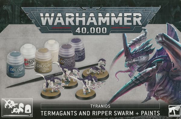 Warhammer 40k – Tyranids – Termagants + Ripper Swarm + paints
