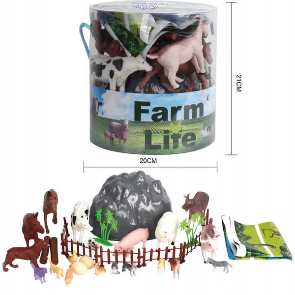 WOOPIE Farm Animals Figurine Set, 34 pieces