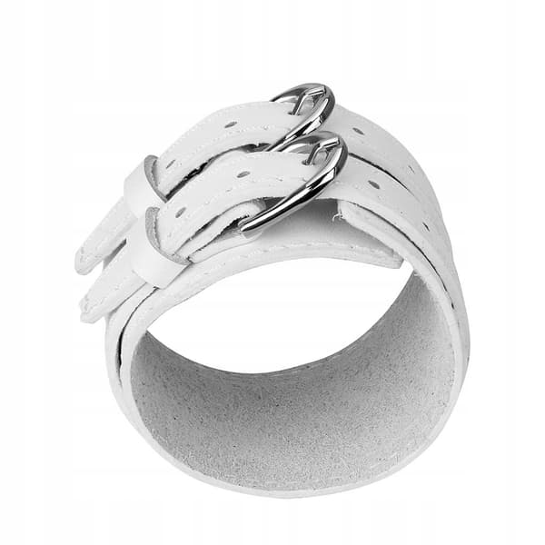 Men’s PU Leather Accessory with Double PU Leather, White