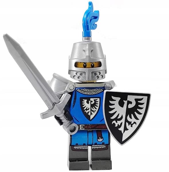 LEGO Castle – Black Falcon Knight + armour + shield + sword!