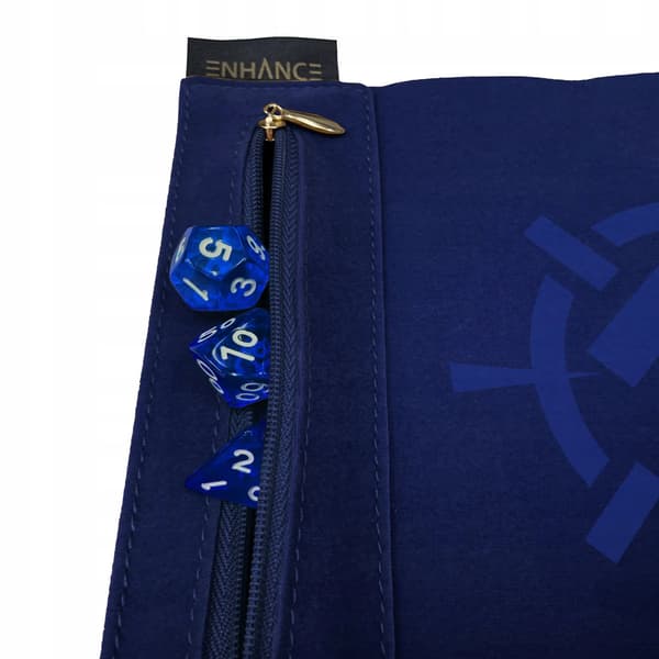 Enhance - Tabletop Roll on a Scroll Bag (case + set of dice) - Blue