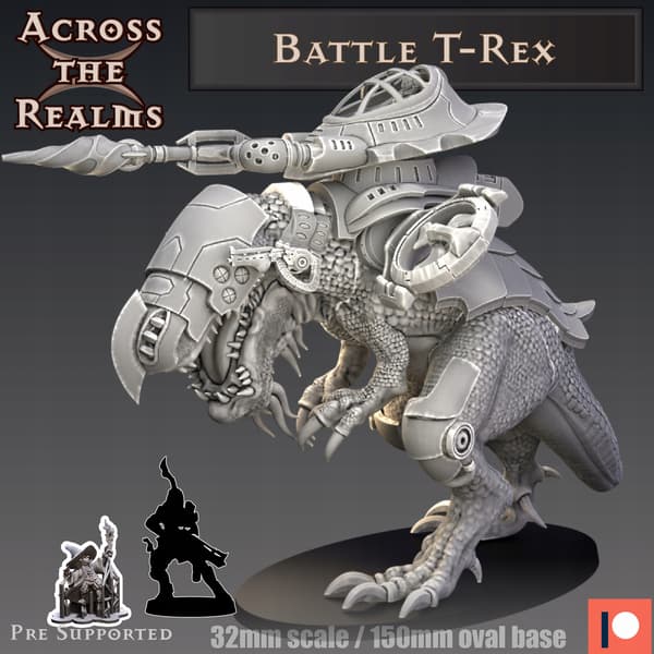 Battle T-Rex Across the Realms