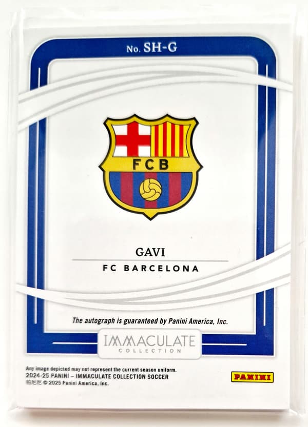 GAVI 39/49 PANINI IMMACULATE COLLECTION 2024/25 BARCELONA AUTOGRAPH