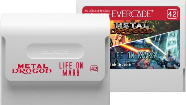 Evercade #42, Metal Dragon/Life on Mars, 2-in-1, Retro, Game Software Pack