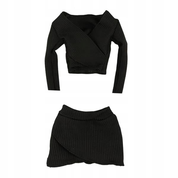 1:6 Scale Basic Crop Top Costume, Women's Figure, Black