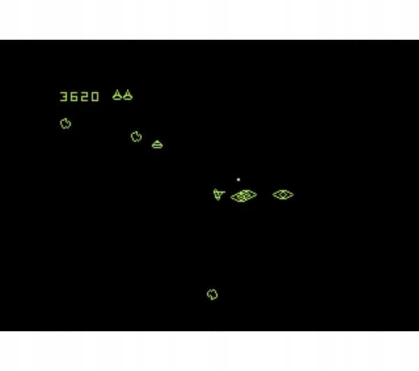 Asteroids Deluxe (Atari 7800+) – a classic arcade game,
