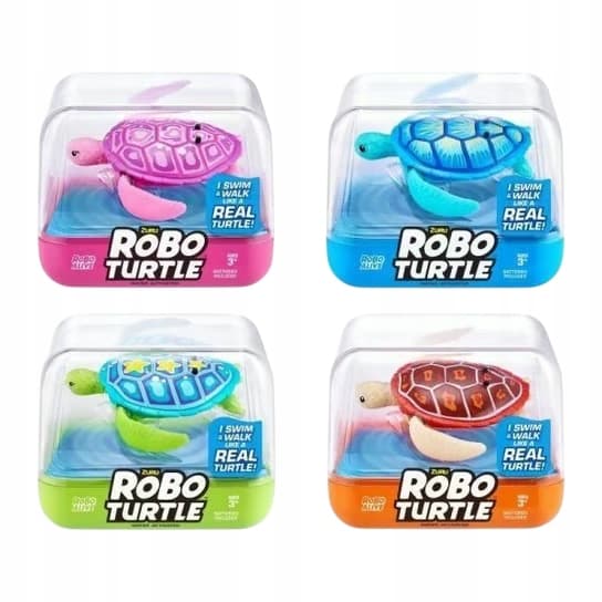 ROBO TURTLE INTERACTIVE TURTLE FLOATS IN WATER ZURU ROBO ALIVE BATH TOY