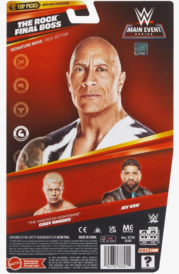 MATTEL WWE Main Event Top Picks The Rock Final Boss Figure